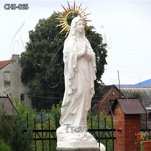 Marble Virgin Mary Outdoor Statue Antique Religious   Art for Sale CHS-865