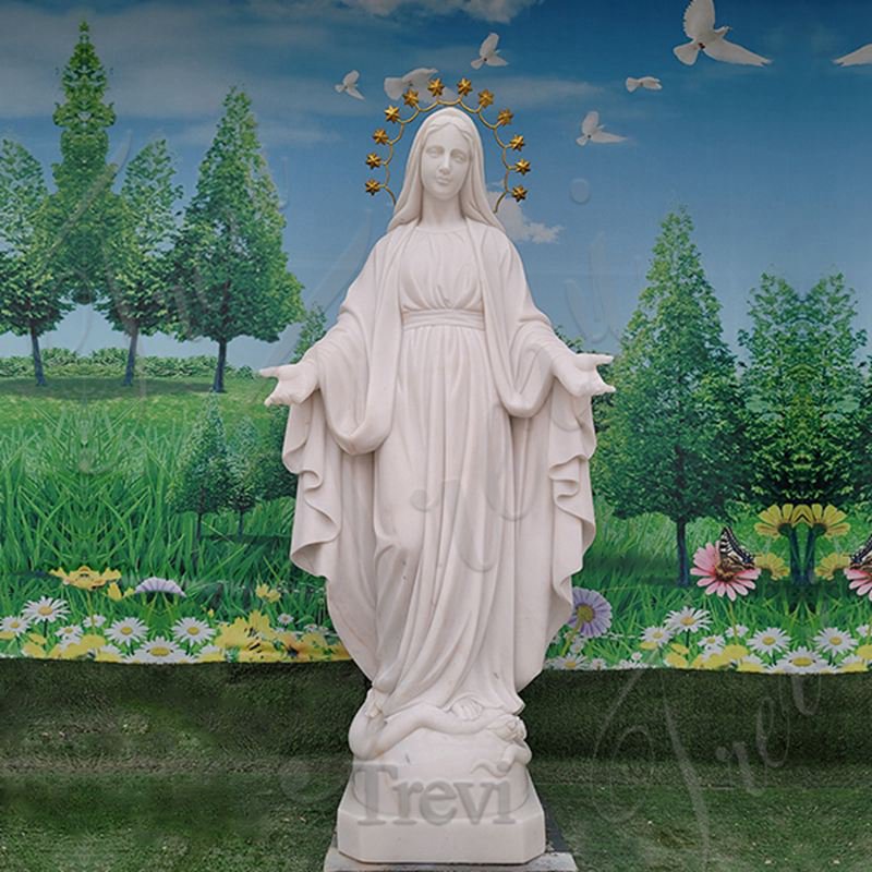 mother Mary statue with crown