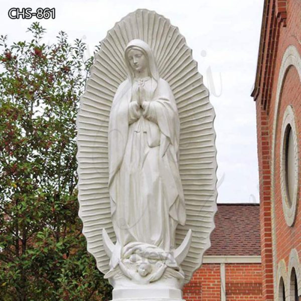 Marble Virgen De Guadalupe Statue Outdoor Garden Decor for Sale CHS-861