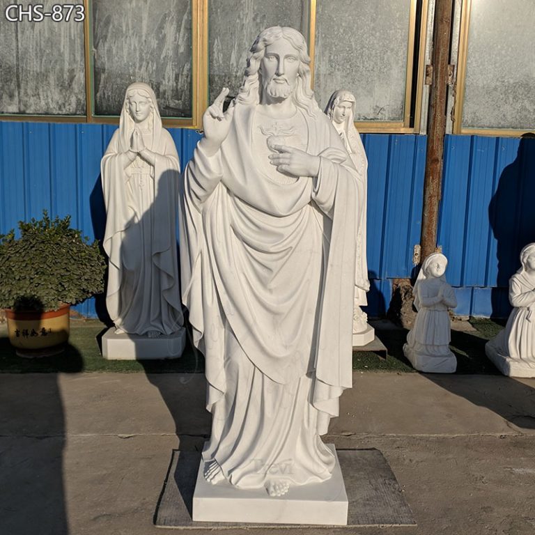 Life-Size-Marble-Jesus-Statue-with-Sacred-Heart-for-Sale-3