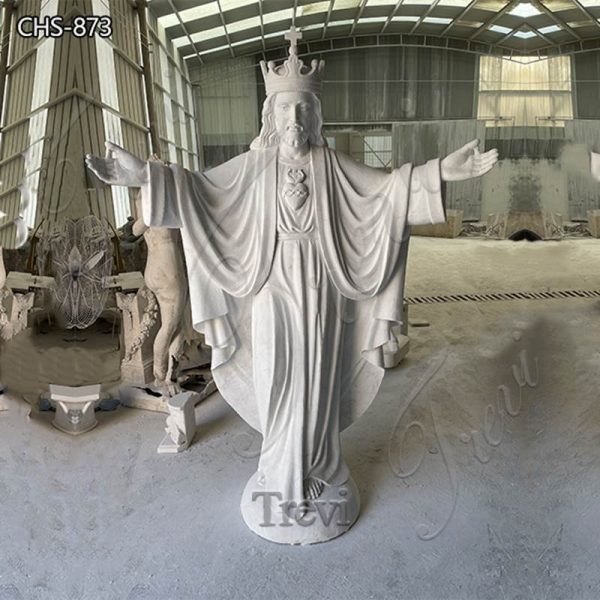 Life Size Marble Jesus Statue with Sacred Heart for Sale CHS-873