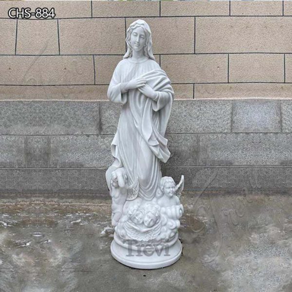 Outdoor Marble Virgin Mary Garden Statue for Sale CHS-884