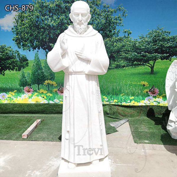Marble St. Padre Pio Statue Outdoor Garden Decor for Sale CHS-879