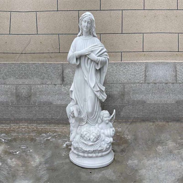 Outdoor Marble Virgin Mary Garden Statue for Sale CHS884 Trevi