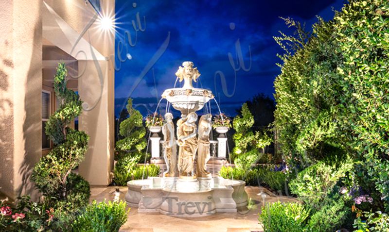 Marble large garden fountains for sale-Trevi Sculpture