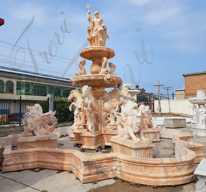 Marble outdoor large water fountain indoor-Trevi Sculpture