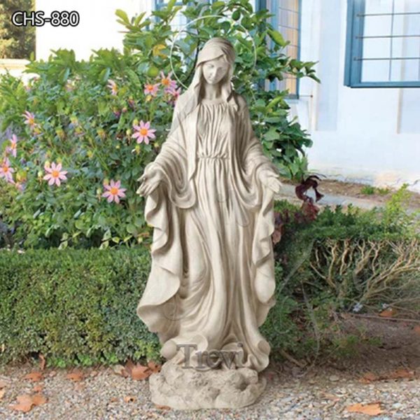 Life Size Marble White Virgin Mary Statue Outdoor Decor for Sale CHS-880