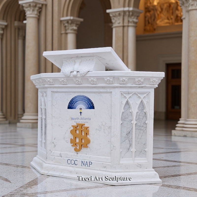 carrara marble church pulpit