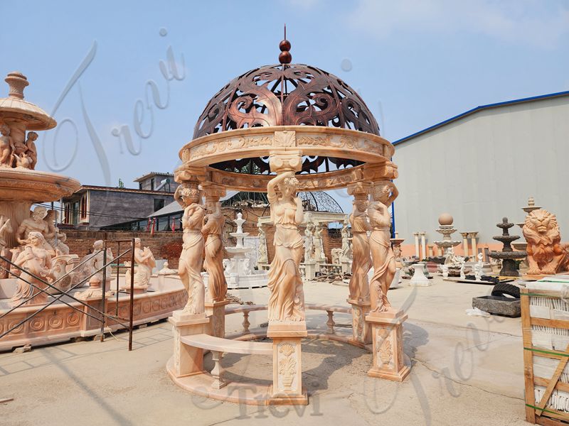 Long marble gazebo for sale-Trevi Sculpture