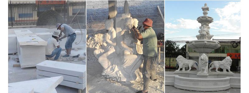 carving of marble fountains-Trevi Sculpture