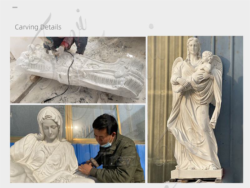 carving of marble statue-Trevi Sculpture