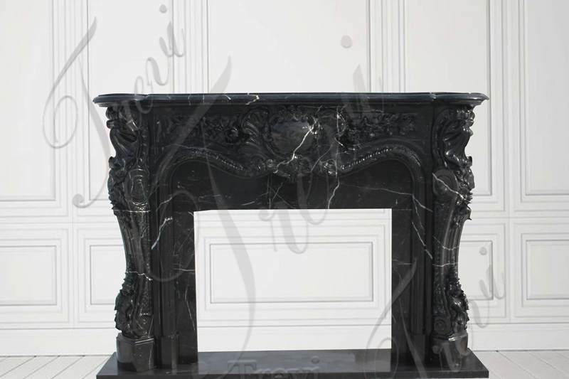 custom marble fireplace surround-Trevi Sculpture