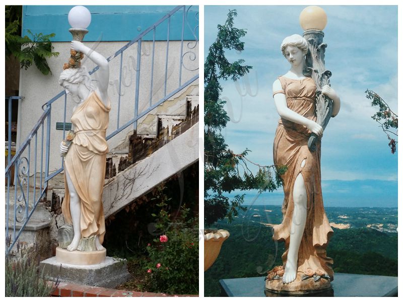 feedback of woman statue lamp-Trevi Sculpture