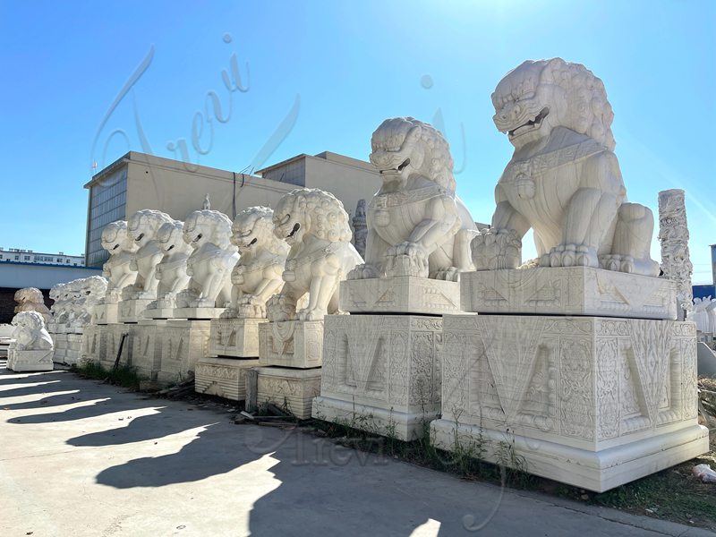 feng shui lions front door-Trevi Sculpture