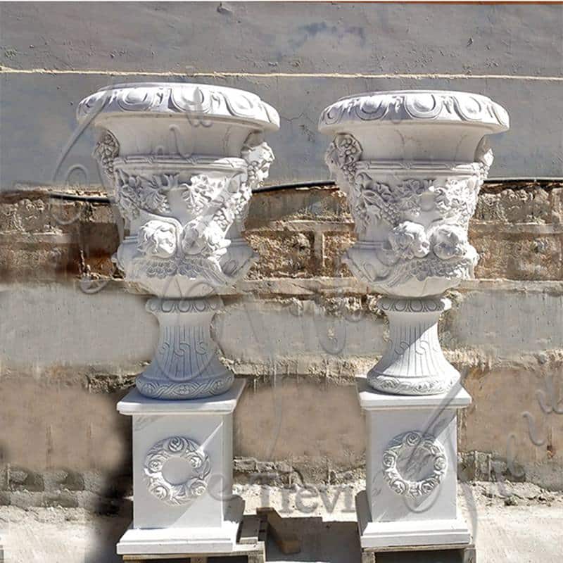 large marble planter pot-Trevi Sculpture