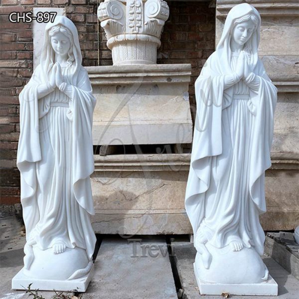 Marble Outdoor Blessed Mother Garden Statues for Sale CHS-897