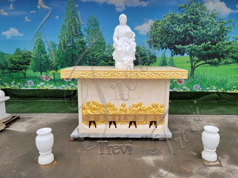 marble altars for home-Trevi Sculpture