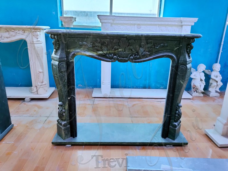 marble black fireplace-Trevi Sculpture