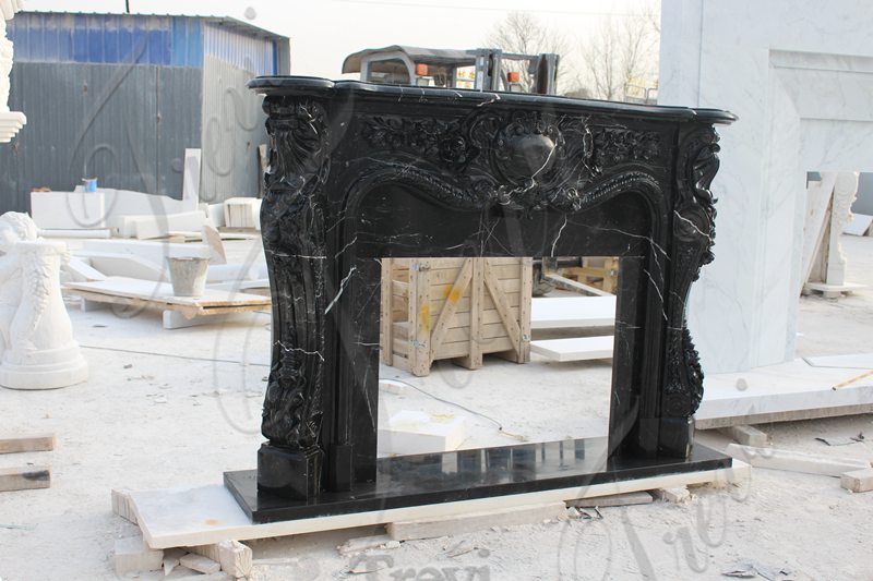 marble black fireplaces-Trevi Sculpture