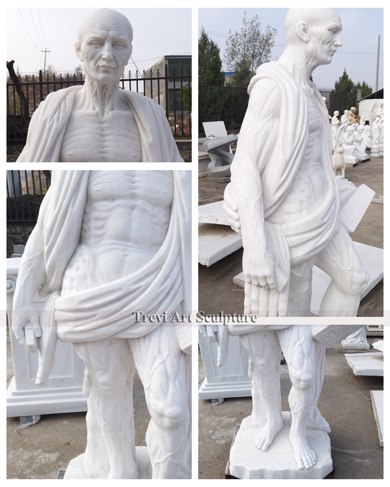 marble st bartholomew statue details