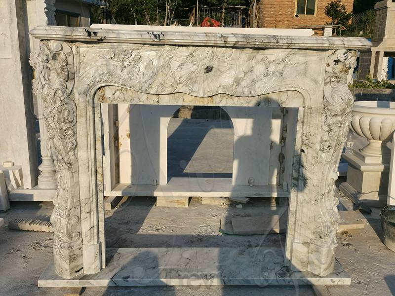 italian marble fireplace mantels-Trevi Sculpture