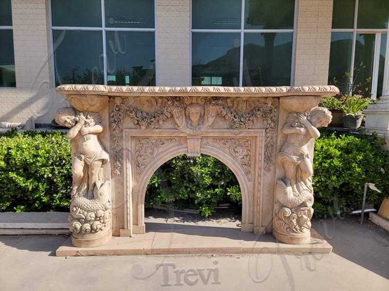 italian marble fireplaces mantels-Trevi Sculpture