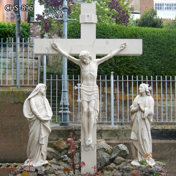 Marble Life-size Catholic Crucifixion of Jesus Statues for Sale CHS-896