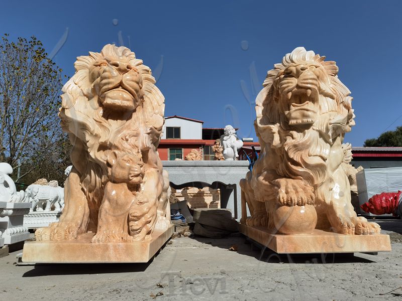 lion statues for sale-Trevi Sculpture