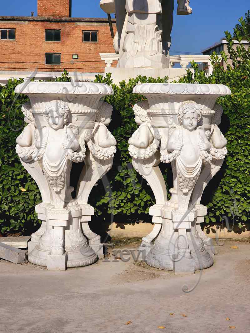 marble flower pot-Trevi Sculpture