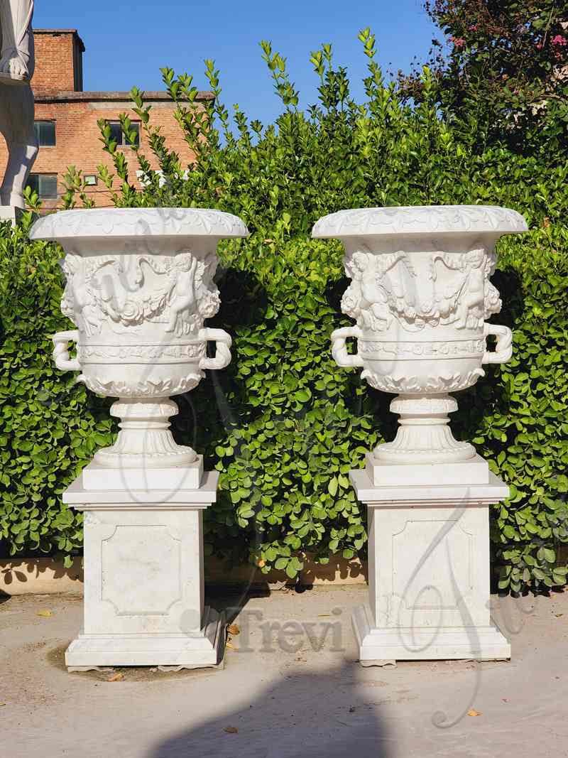marble flower pots-Trevi Sculpture