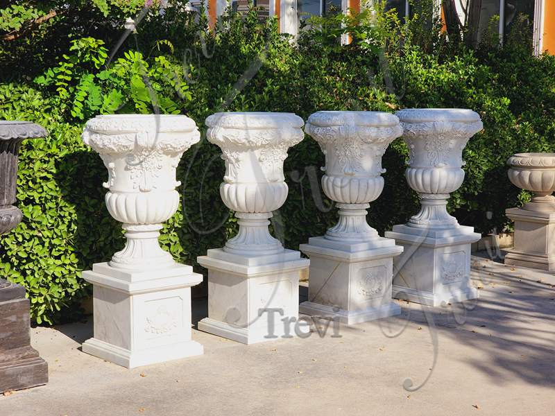 marble planter pot-Trevi Sculpture