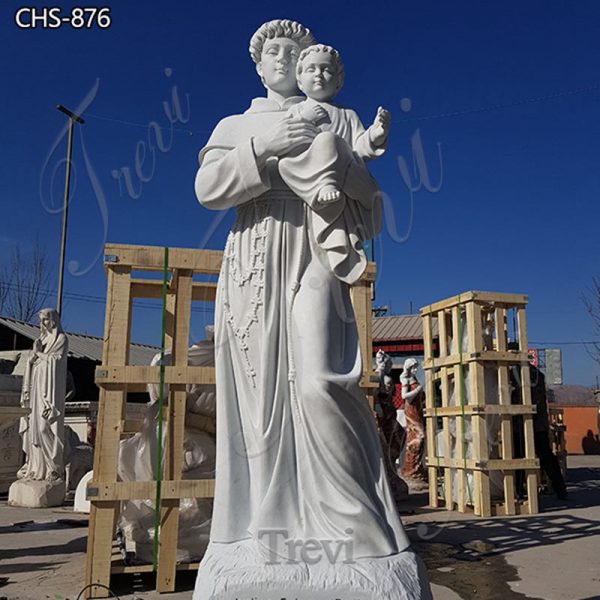 Marble St Anthony Holding Baby Jesus Garden Statue Supplier CHS-876