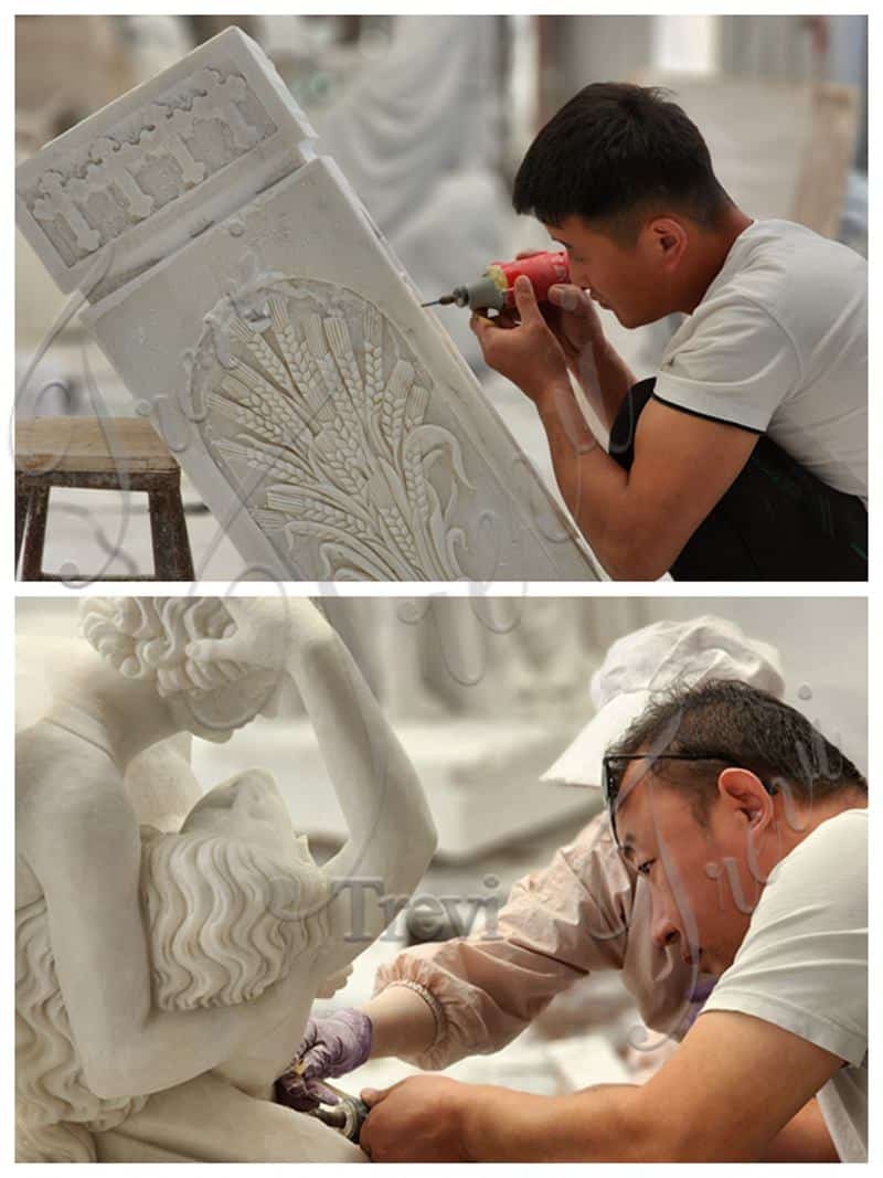 carving for the marble relief sculpture-Trevi Statue