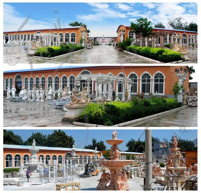 marble garden planters production sites-Trevi Sculpture