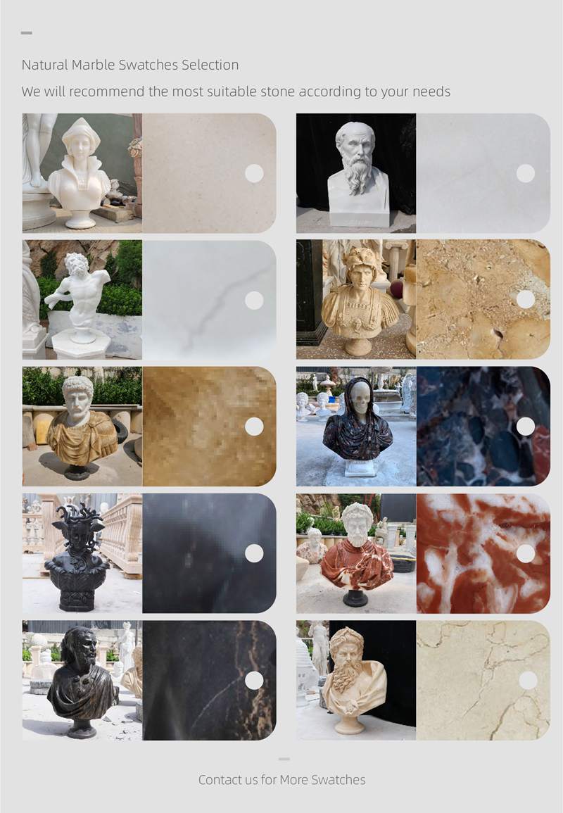 more marble choices for the classical heads-Trevi Statue