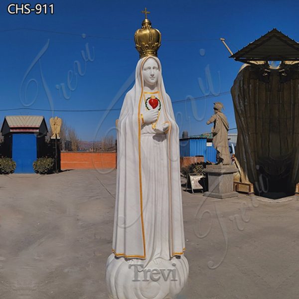 Most Beautiful Marble Painting Fatima Statues Supplier CHS-911