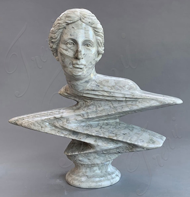 abstract wave bust sculpture-Trevi Statue