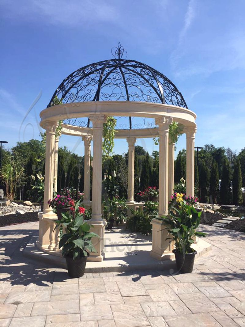 marble large gazebo factory-Trevi Sculpture