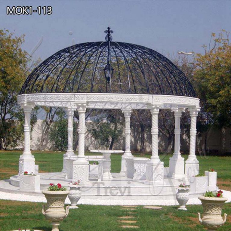 white marble gazebo-Trevi Statue