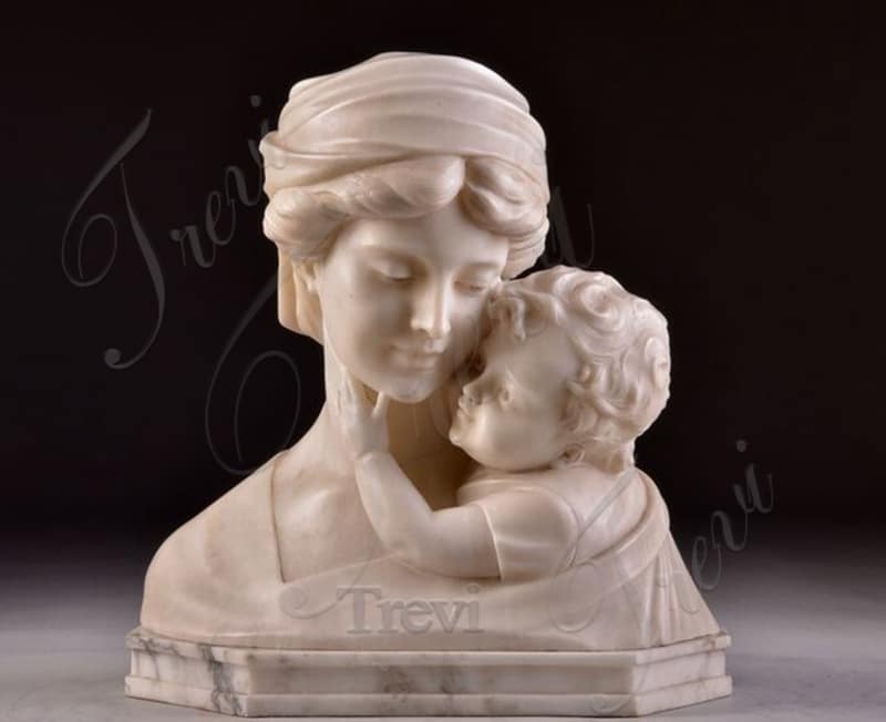 white marble mother and child marble sculpture-Trevi Statue
