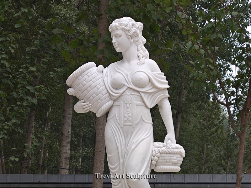 luxury goddess water fountain with statue details