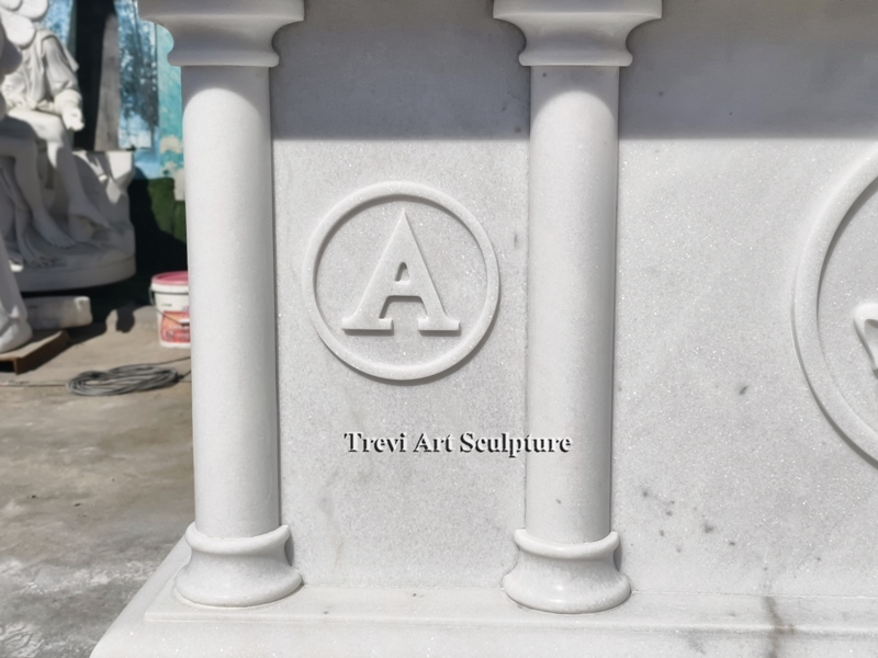 white marble modern altar