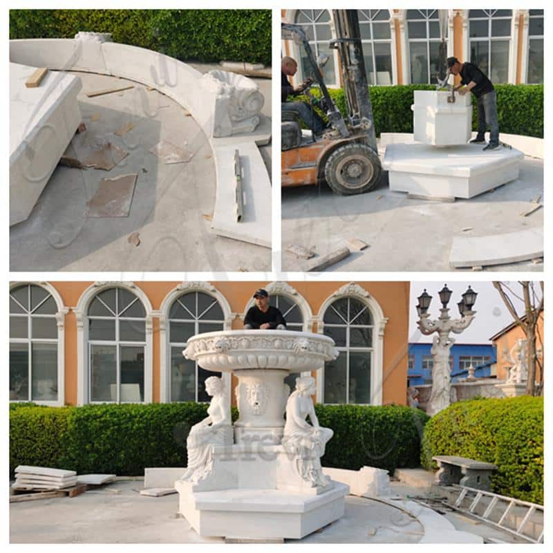 install for the marble statue fountain-Trevi Statue