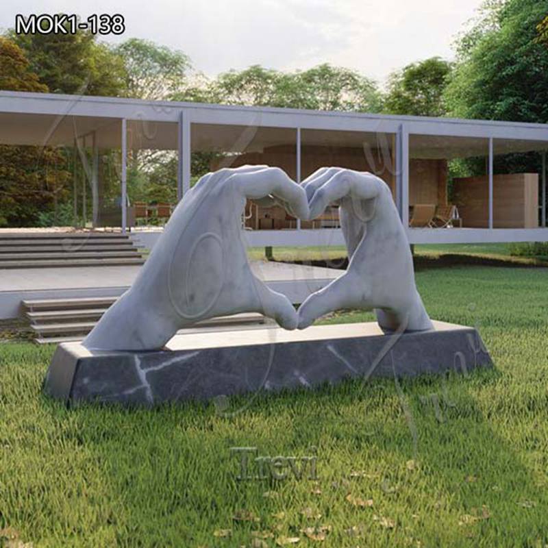 Large Marble Hand Heart Sculpture Factory Supplier MOK1-138