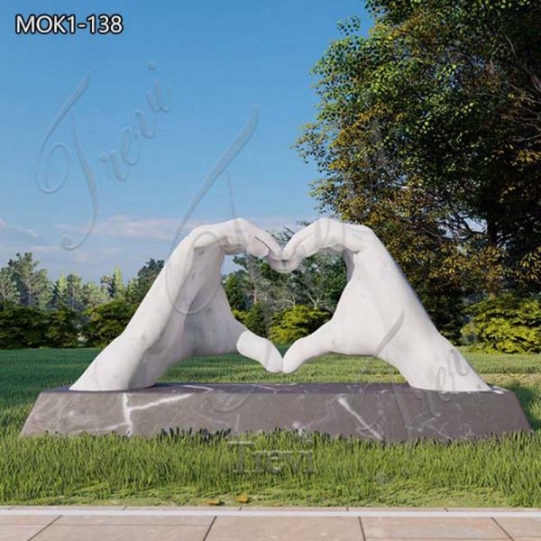 Large Marble Hand Heart Sculpture Factory Supplier MOK1-138