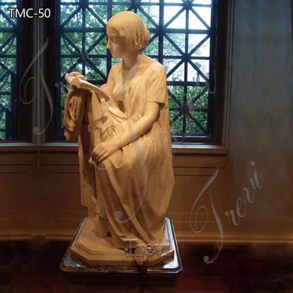 Elegant Marble Reading Girl Sculpture Replica Supplier TMC-50