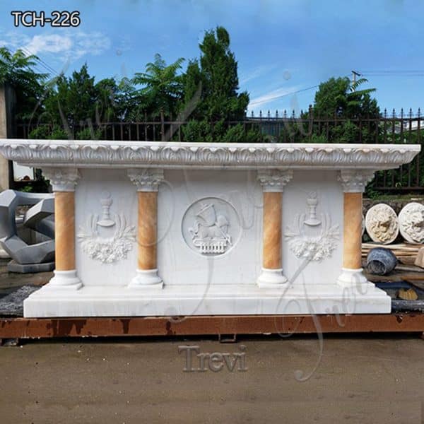 Stunning Carving Marble Catholic Altar Table Manufacturer TCH-226
