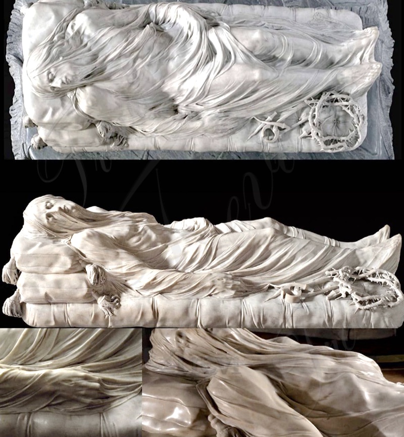 Famous Marble Veiled Christ Statue Replica