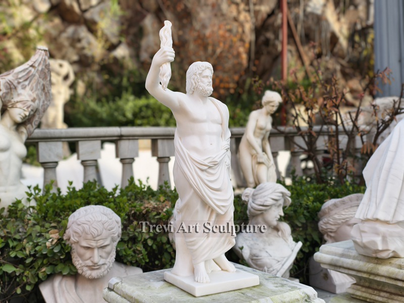 zeus greek god marble statue