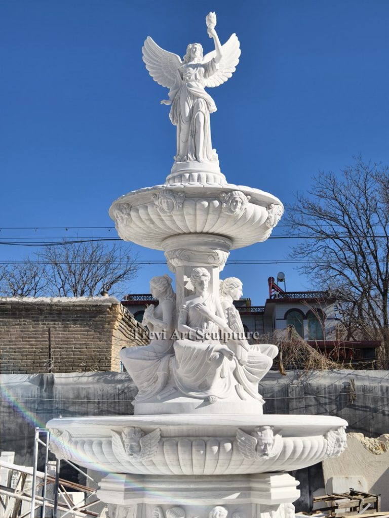 angel statue fountain for park